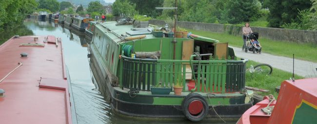 Moored boats near Bath