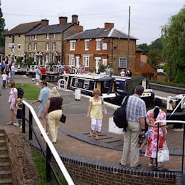 Busy scene at Stoke Bruerne