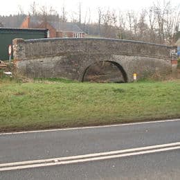 Canal blocked by main road below Welshpool