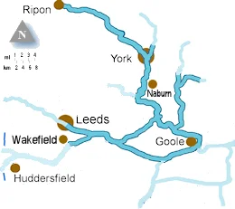 Aire & Calder Navigation Map