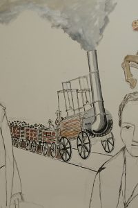 George Stephenson at opening Scott's Railway when one of his earliest locos reared up downloadable
