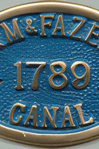 Birmingham & Fazeley Canal Brass Plaque