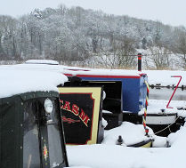 winter moored boats