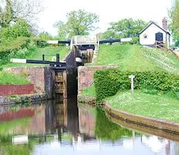 Narrow lock staircase at Frankton (Montgomery Canal)