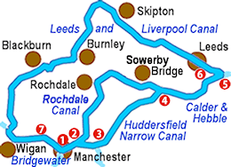 The Pennine Rings Map