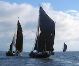 Thames barges under sail