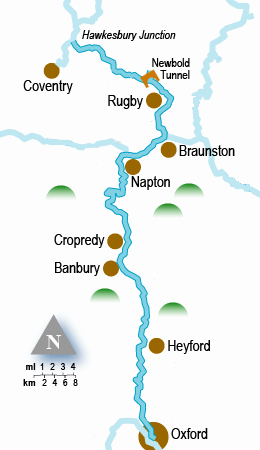 The Oxford Canal Map The Oxford Canal Map
